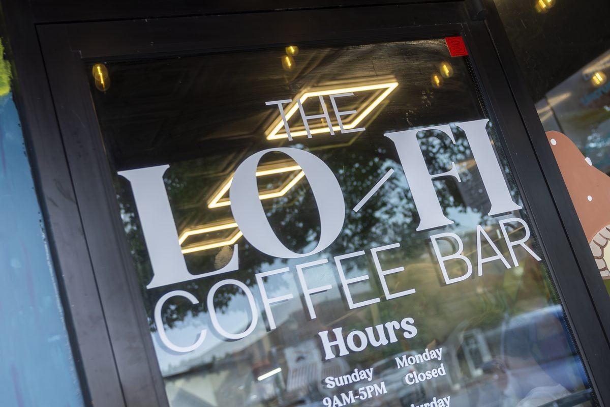 The Lo-Fi Coffee Bar sign in Dalton, Georgia